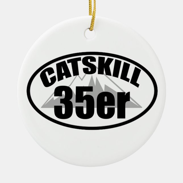 Catskill 35er ceramic tree decoration (Front)