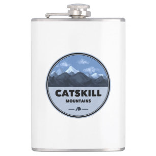 Catskill Mountains New York Camping Hip Flask
