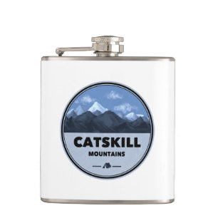 Catskill Mountains New York Camping Hip Flask