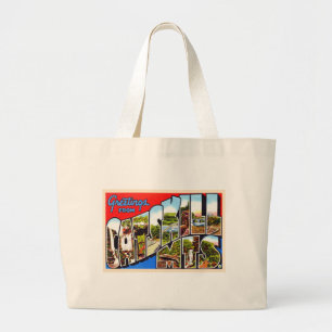 Catskill Mountains New York Large Letter Postcard Tote Bag