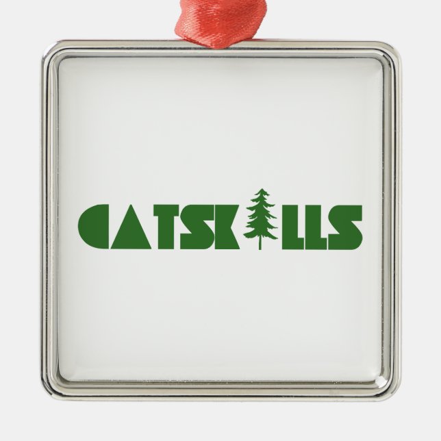 Catskills Tree Metal Ornament (Front)