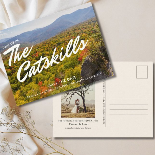 Catskills Wedding Save the Date Postcard (Catskills Wedding Save the Date Postcard)