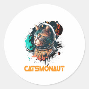 Catsmonaut Astronaut Cat Or Space Cat Classic Round Sticker