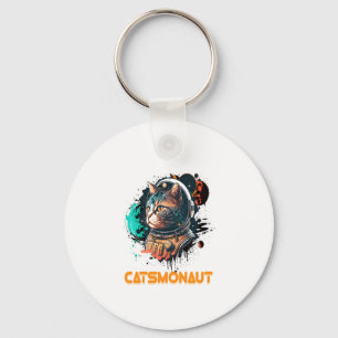 Catsmonaut Astronaut Cat Or Space Cat Key Ring