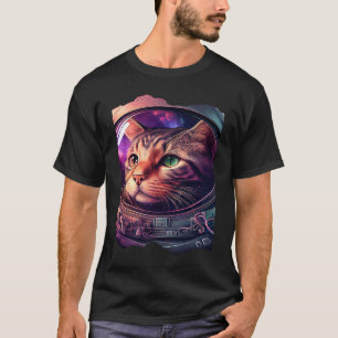 Catstronaut Cat Astronaut Space Illustration  3 T-Shirt