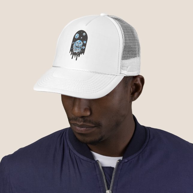 Catstronaut Cute Cat Astronaut Trucker Hat (In Situ)