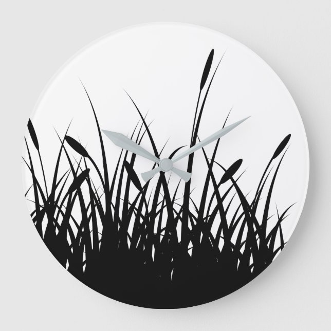 cattail Acrylic Wall Clock (Front)