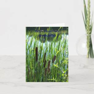 Cattails At The Pond, Sympathy Card