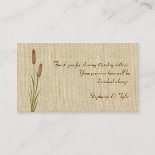 Cattails by the Lake Seating Cards
