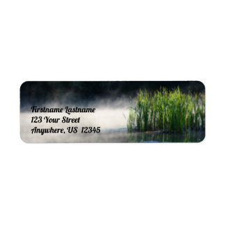 Cattails In The Mist On A Pond Orton Address Return Address Label