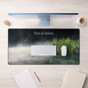Cattails In The Mist On A Pond Personalised Desk Mat