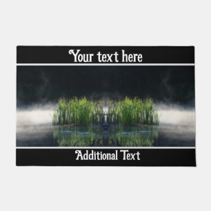 Cattails In The Mist On A Pond Personalised Doormat