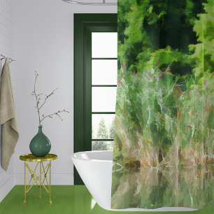 Cattails In The Pond Shower Curtain