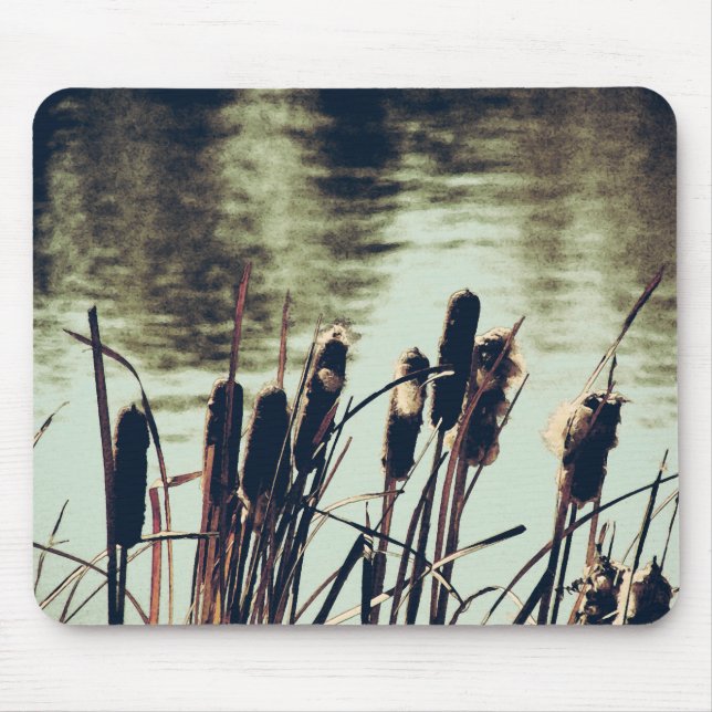 Cattails, Pond Plants Mouse Pad (Front)