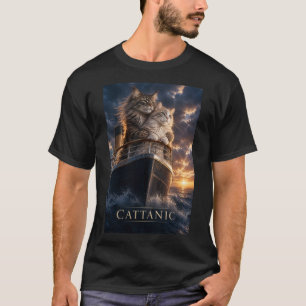 Cattanic Romantic Cat Movie Parody T-Shirt