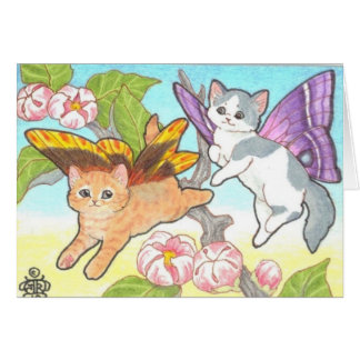 Catterflies in Spring Playing Skytag Blank Card