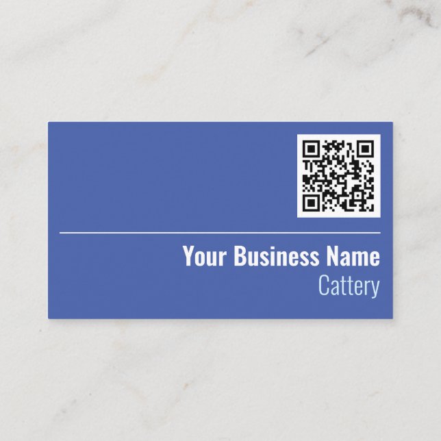 Cattery Cat Care QR Code Business Card (Back)