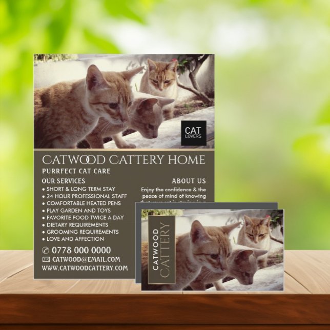 Cattery, Pet Boarding Service Business Card (Creator Uploaded)
