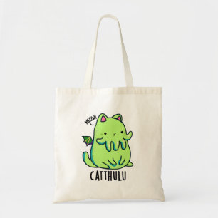 Catthulu Funny Cthulhu Cat Puns Tote Bag