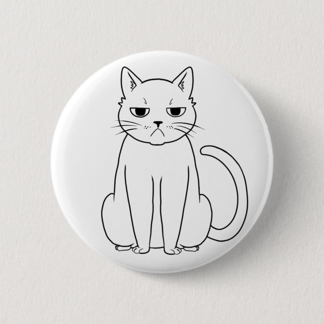 Cattitude 6 Cm Round Badge (Front)