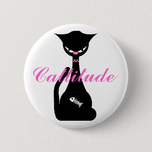 Cattitude Button Pin