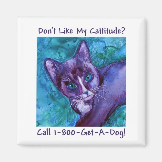 Cattitude Cat Magnet (Front)