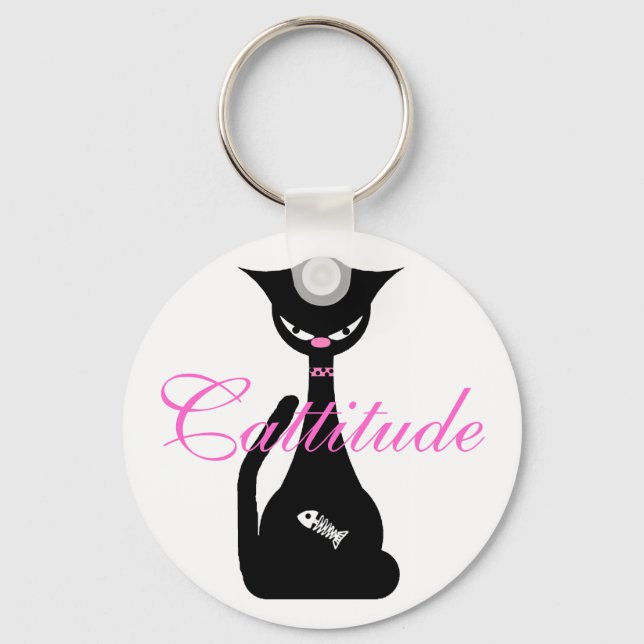 Cattitude Key Chain (Front)