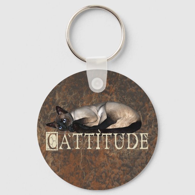 Cattitude Key Ring (Front)