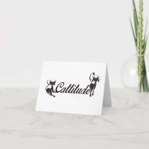 Cattitude Note Card - Blank Inside