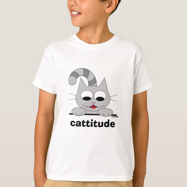 Cattitude Original Cat Lover T-Shirt (Front)