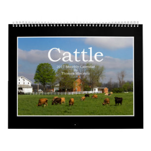 Cattle 2017 Monthly Calendar By Thomas Minutolo