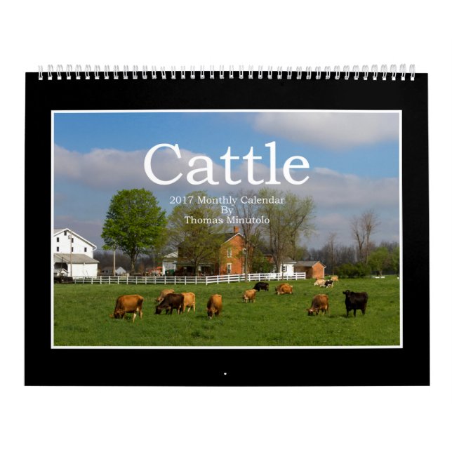 Cattle 2017 Monthly Calendar By Thomas Minutolo (Cover)