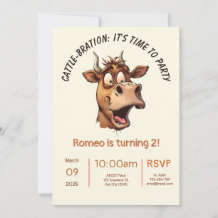 Cattle-Bration Birthday Invitation Card
