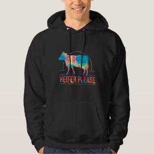 Cattle Cow Grandma Grandpa Idea Present Painting Hoodie