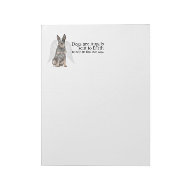 Cattle Dog Angel Notepad (Rotated)