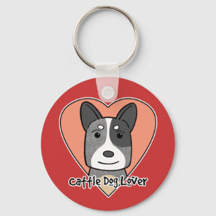 Cattle Dog Lover Key Ring