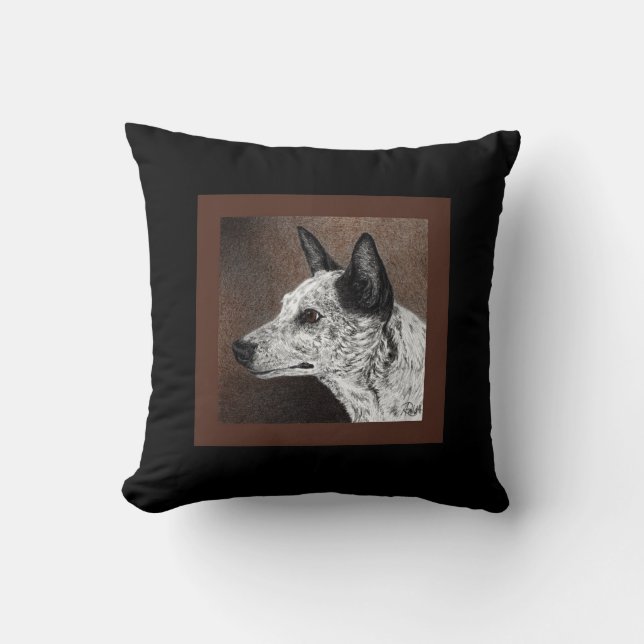 Cattle Dog Pillow - "Ranger" (Front)