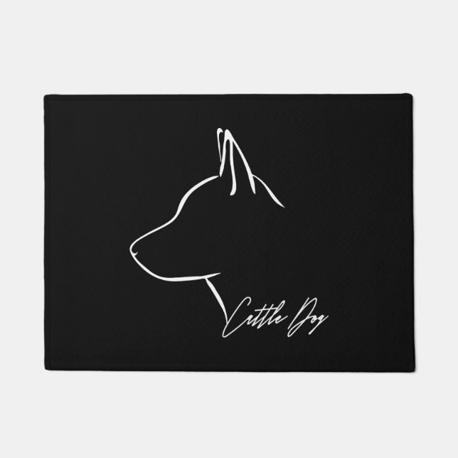 Cattle Dog Profile dog mum   Doormat (Front)