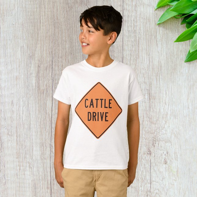 Cattle Drive Road Sign T-Shirt (Creator Uploaded)
