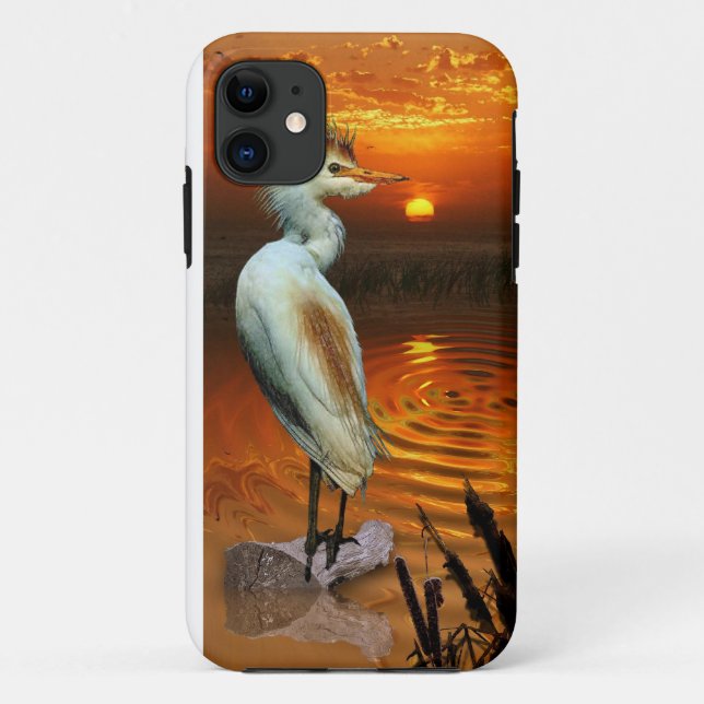Cattle Egret & Sunset Fantasy iPhone 5 Case (Back)
