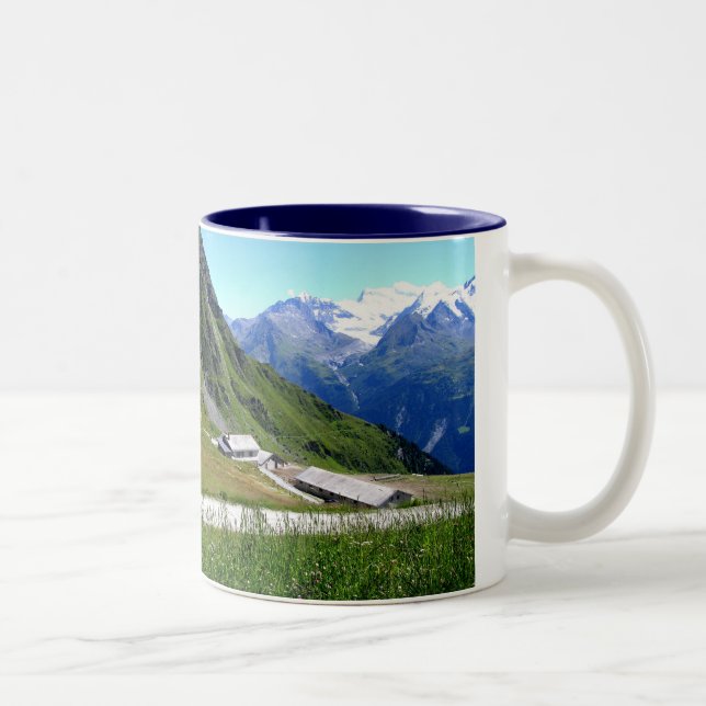 Cattle farm La Chaux Two-Tone Coffee Mug (Right)