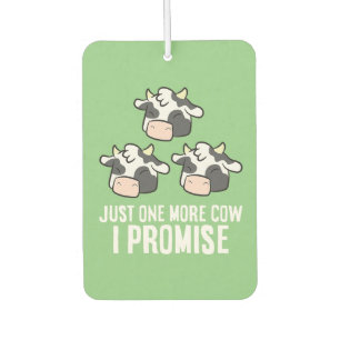 cattle farmer just one more cow i promise  cow  car air freshener