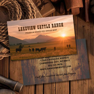 Cattle Farming Beef Ranch Farm Business Card