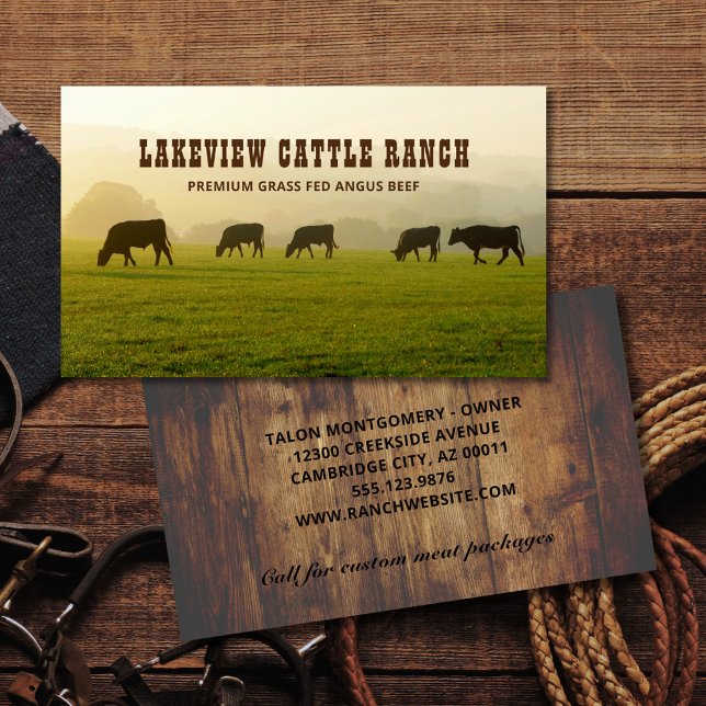 Cattle Farming Beef Ranch Farm Business Card (Creator Uploaded)