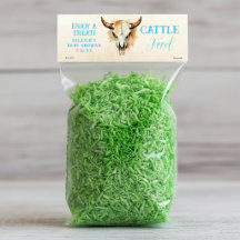 Cattle Feed Snack Blue Baby Shower Favour Food Tag