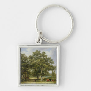 Cattle Grazing Key Ring