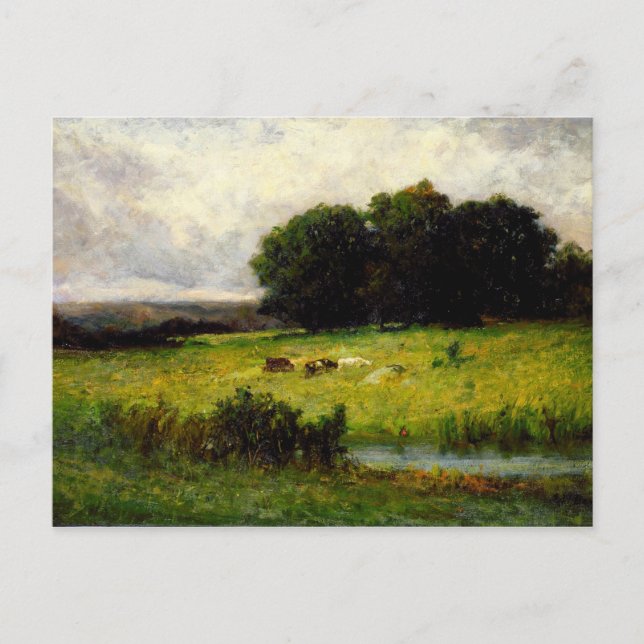 Cattle Near Stream - Edward Mitchell Bannister  Postcard (Front)