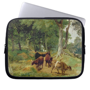 Cattle on a Devonshire Lane Laptop Sleeve