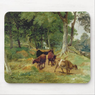 Cattle on a Devonshire Lane Mouse Pad
