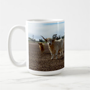 Cattle on the Loose: Highland Cows Wheat Heist Coffee Mug